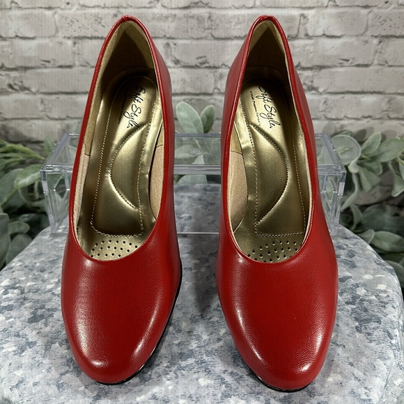Hush Puppies Soft Style Angel ll Red Comfort Dress Low-Heels WMS 8.5M❤️EUC❤️ - Picture 2 of 9
